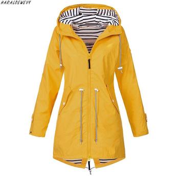 Women Jacket Winter Rain Zipper Windproof Long 2019 Plus Size Ladies Coat For Women Raincoat Jacket Coat Autumn Winter